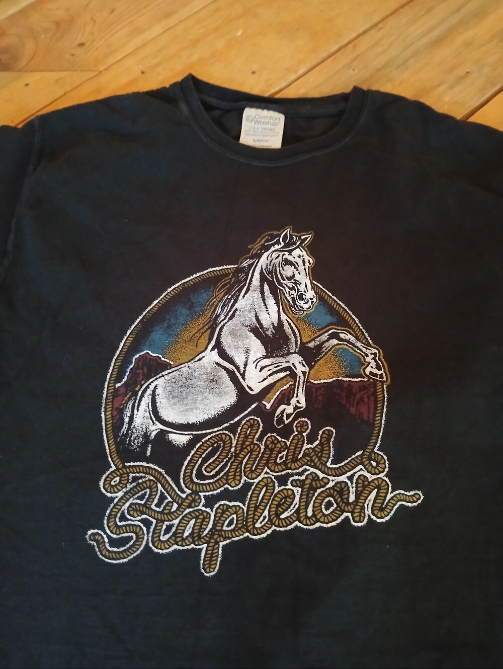 Chris Stapleton "White Horse" Black T Shirt Sz Small Comfort Wash